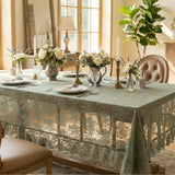 Lace Tablecloth with Ruffle Edge 