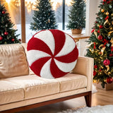 3D Lollipop Candy Stripe Throw Pillow