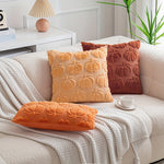 Pumpkin Wool Throw Pillow