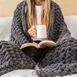 Chunky Knit Blanket Throw 