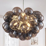 Nordic Bubble Ball Swirled Glass Chandelier, Dia 36 Inch 