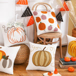 2pcs Halloween Pumpkin Embroidered Pillow Covers