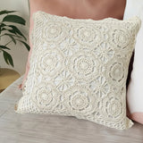 Crochet Pillow Cover 45X45, Lace Cushion Cover