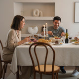Elegant Ivory Jacquard Tablecloth