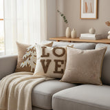 Neutral Pillow Covers – Mix & Match Set Winter Tree, LOVE Bouclé