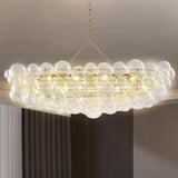 Nordic Bubble Ball Swirled Glass Chandelier, Dia 36 Inch 