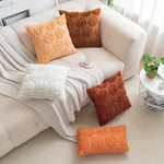 Pumpkin Wool Throw Pillow