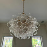 Nordic Bubble Ball Swirled Glass Chandelier, Dia 36 Inch 