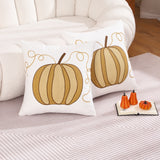 2pcs Halloween Pumpkin Embroidered Pillow Covers