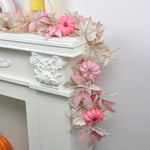 Pink pumpkin Thanksgiving Garland