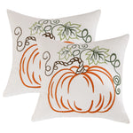 2pcs Halloween Pumpkin Embroidered Pillow Covers