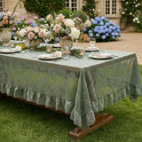 Lace Tablecloth with Ruffle Edge 
