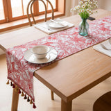 Red Toile Table Runner 