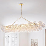 Nordic Bubble Ball Swirled Glass Chandelier, Dia 36 Inch 