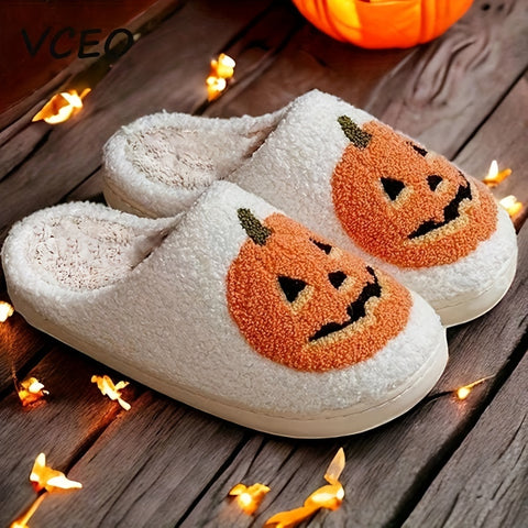 Halloween Pumpkin Pattern Slippers