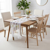 Romantic Floral Embroidered Tulle Table Runner