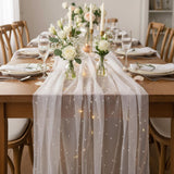 Pearl Tulle Table Runner