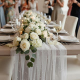 Pearl Tulle Table Runner