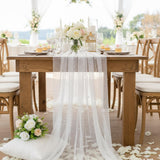 Pearl Tulle Table Runner
