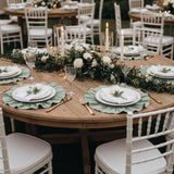 Ruffle Linen Placemats 4 Pc Set, Romantic Table Setting Decor