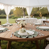 Ruffle Linen Placemats 4 Pc Set, Romantic Table Setting Decor