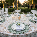 Ruffle Linen Placemats 4 Pc Set, Romantic Table Setting Decor