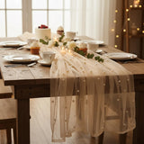 Pearl Tulle Table Runner