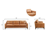 Sorrento Sofa in Full-Grain Pure-Aniline Italian Tanned Leather