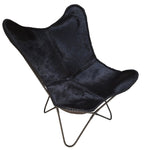 Butterfly Chair Contessa in Black Hide