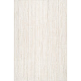 Hand Woven Jute Rug, 8' x 10', Off-white