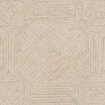 Geometric Wool Area Rug, 8 x 10 Foot,  Ivory/Green