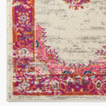 Pink and White Vintage Area Rug 2'2" x 10'
