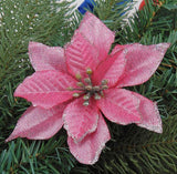 Glitter Poinsettia Ornaments
