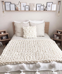 Monochrome Collection Chunky Knit Blanket 50"x60"
