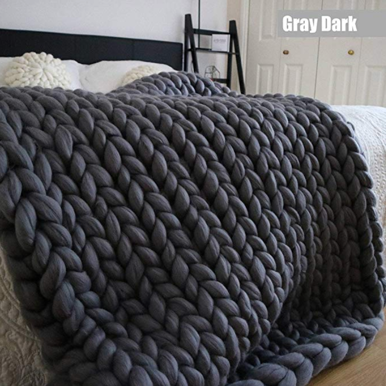 Monochrome Collection Chunky Knit Blanket 50