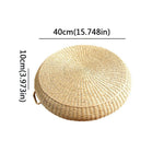 Round Straw Tatami Cushion