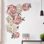 Pink Peony Flower Wall Stickers