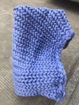 Denim Blue Chunky Knitted Blanket
