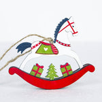 Christmas Wooden Horse Xmas Tree Ornament