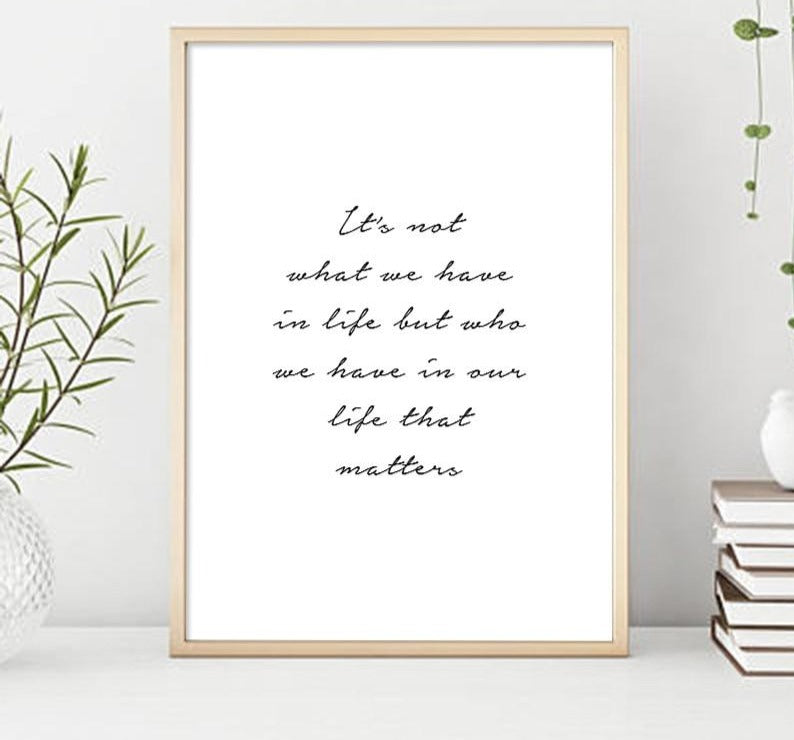 Peony and Life Quote Poster – Basic Outline Interiors