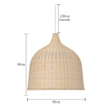 Hand Woven Rattan Hanging Lamp