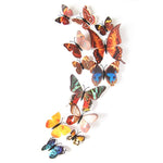 Multicolour 3D Butterfly Wall Stickers