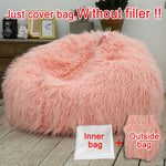 Fluffy Wool Fur Bean Bag Cover
