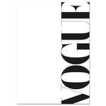 Vogue Sexy Lips Black and White Poster
