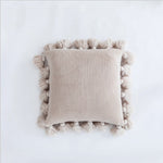 Knitted Tassel Cushion Cover