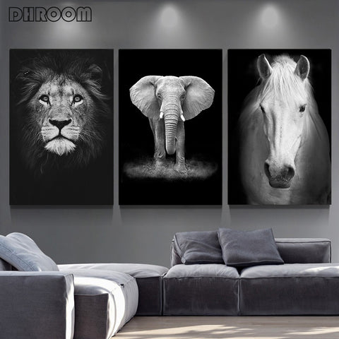 Safari Animals Posters – Basic Outline Interiors