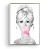 Famous Actress Bubble Gum Poster