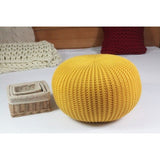 Knitted Round Pouffe Ottoman