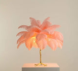 Standing Tree Feather Table Lamp