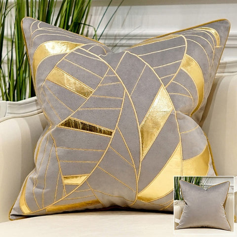 Gold and Silver Embroidery Pillowcase